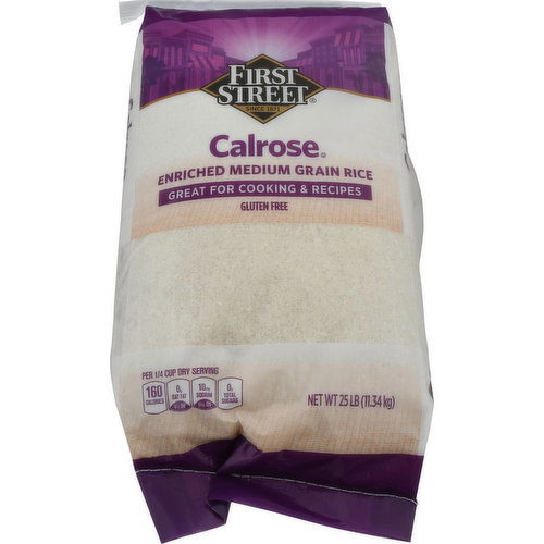 First Street Rice, Enriched, Medium Grain, Calrose