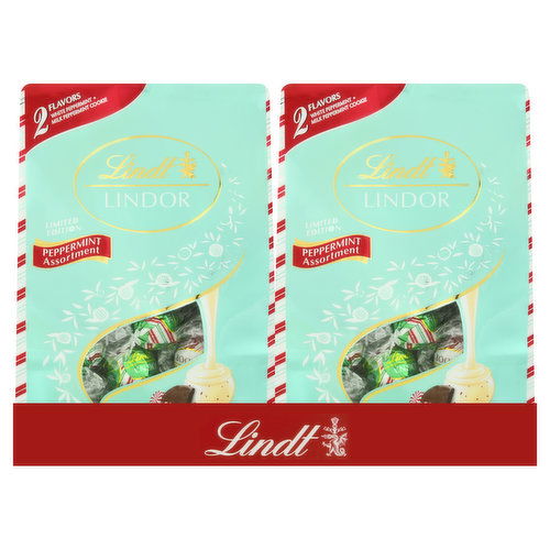 Lindt Lindor Truffles, Chocolate, Assorted, Peppermint, Limited Edition