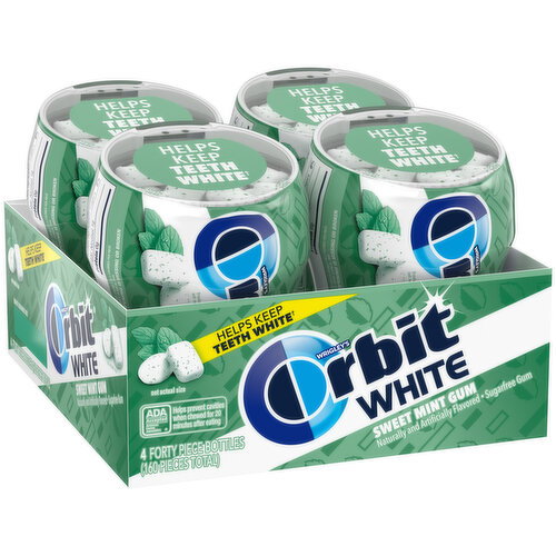Orbit White Sweet Mint Sugar Free Chewing Gum, 160 pcs., 4 ct.