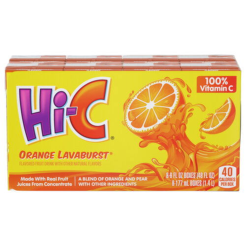 Hi-C Flavored Fruit Drink, Orange Lavaburst