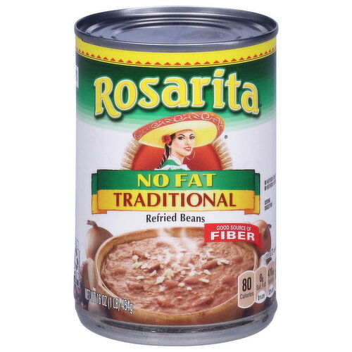 Rosarita Refried Beans, No Fat, Traditional