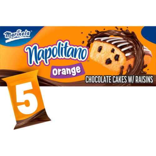 Marinela Orange Cake with Raisins, 5 packs, 12.35 oz