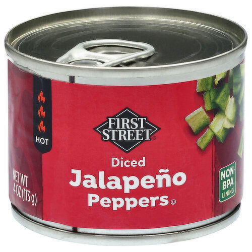 First Street Diced Hot Jalapeno Peppers