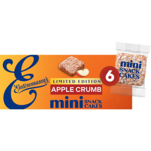 Entenmann's Apple Brown Sugar Mini Crumb Cakes, 6 packs, 12.25 oz