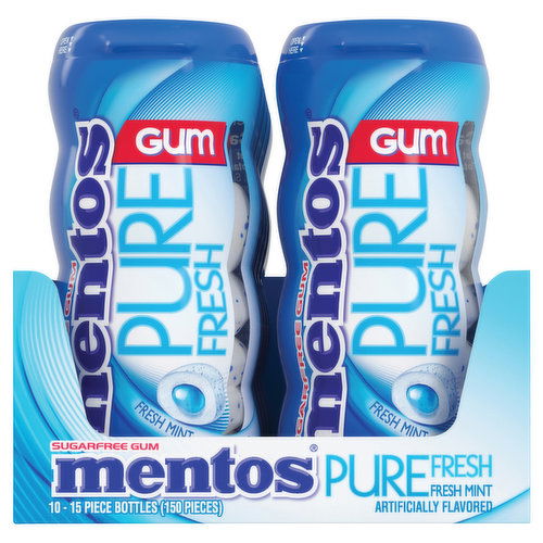 Mentos Gum, Sugar Free, Fresh Mint