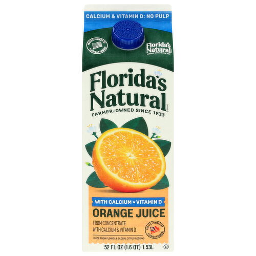 Florida's Natural No Pulp Orange Juice with Calcium & Vitamin D