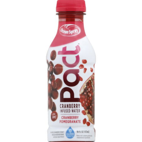 Ocean Spray Water Beverage, Cranberry Extract Infused, Cranberry Pomegranate