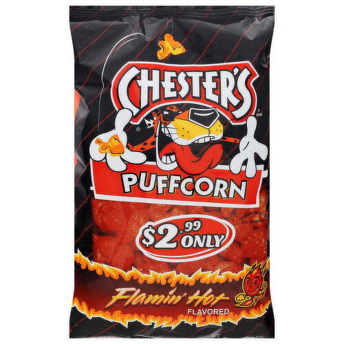 Chester's Puffcorn, Flamin' Hot Flavored