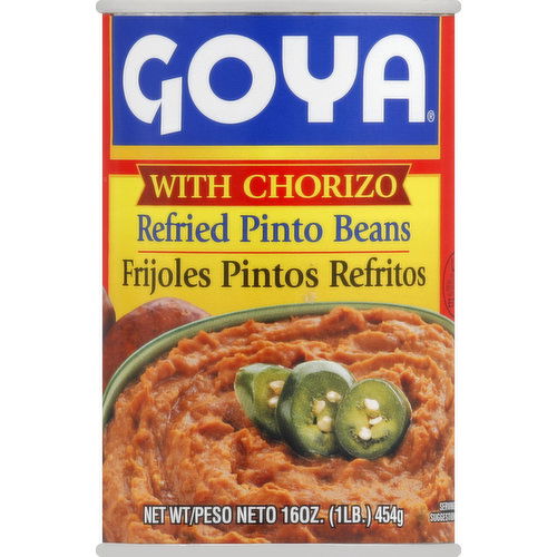 Goya Pinto Beans, Refried, with Chorizo