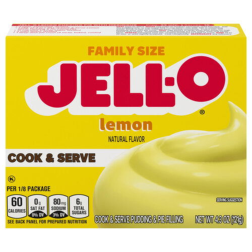 Jell-O Cook & Serve Lemon Pudding & Pie Filling Family Size