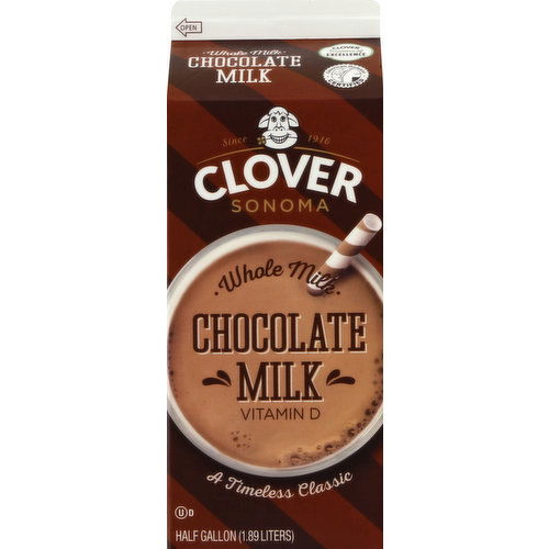 Clover Milk, Whole, Chocolate