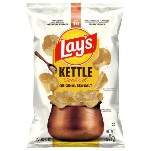 Lay's Kettle Cooked Original Sea Salt Potato Chips