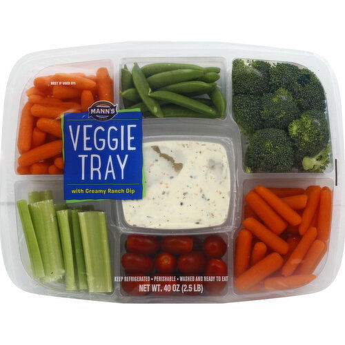 Manns Veggie Tray, with Creamy Ranch Dip