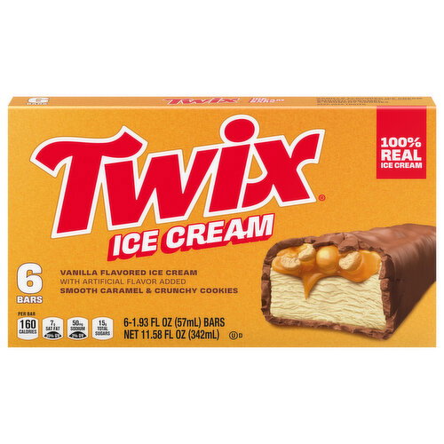 Twix Vanilla Flavored Ice Cream Bars