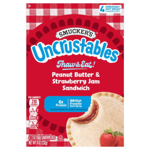 Smucker's Peanut Butter & Strawberry Jam Sandwich