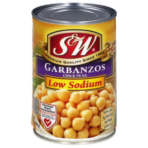 S&W Chick Peas Low Sodium Garbanzos