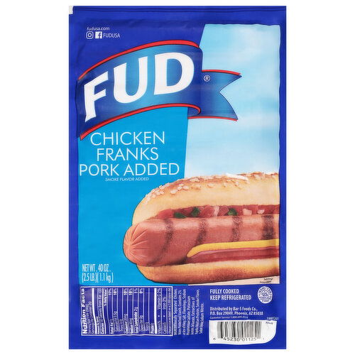 FUD Pork Added Chicken Franks