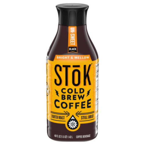 SToK Bright & Mellow Black Unsweetened Cold Brew Coffee Bottle