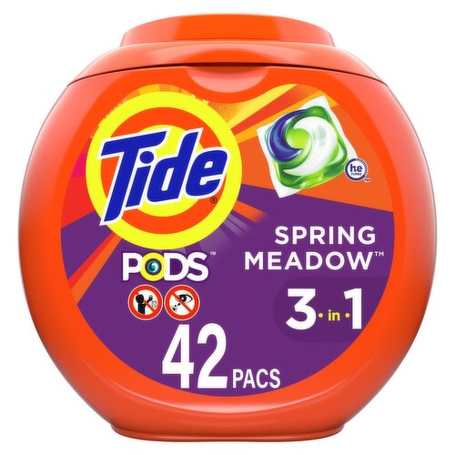 Tide PODS Liquid Laundry Detergent Pacs, Spring Meadow Scent