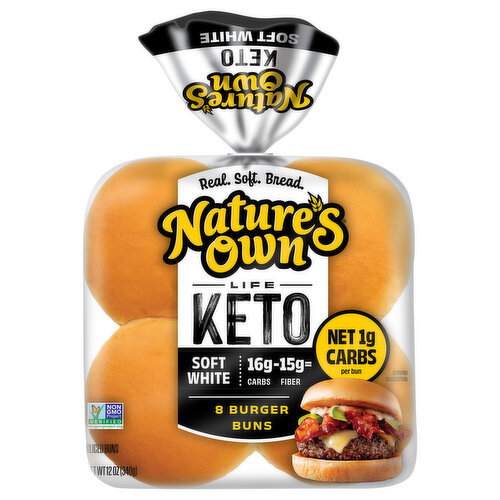 Nature's Own Keto Soft White Burger Buns