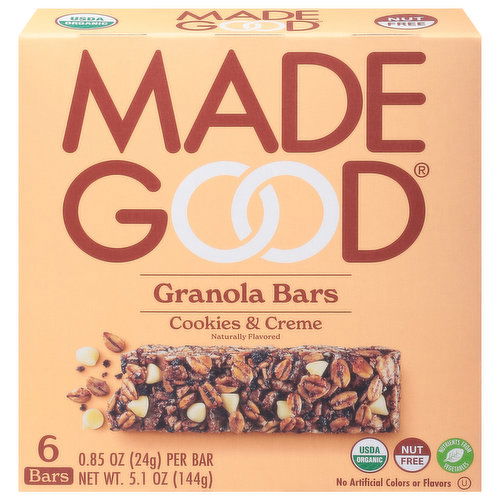 MadeGood Granola Bars, Cookies & Creme