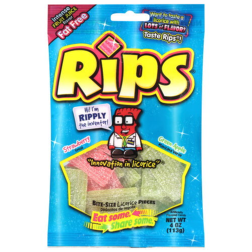 Rips Fat Free Strawberry/Green Apple Bite-Size Candy Image 1 of 6