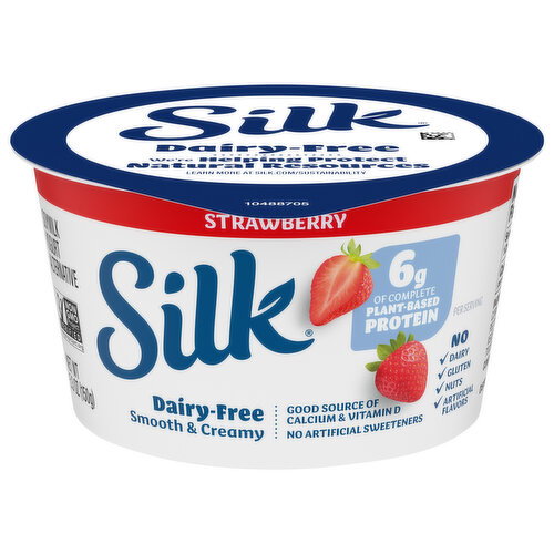 Silk Strawberry Dairy Free Vegan Soy Milk Yogurt Alternative