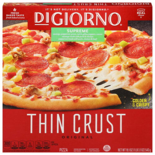 DiGiorno Pizza, Thin Crust, Supreme, Original