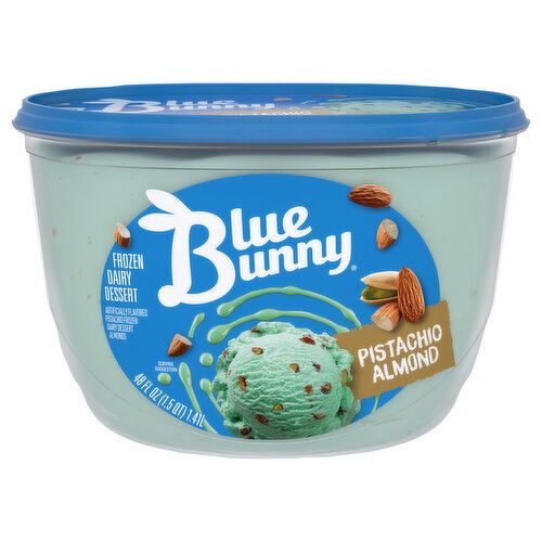 Blue Bunny Frozen Dairy Dessert, Pistachio Almond