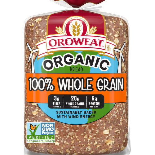 Oroweat Organic 100% Whole Grain Bread, 27 oz