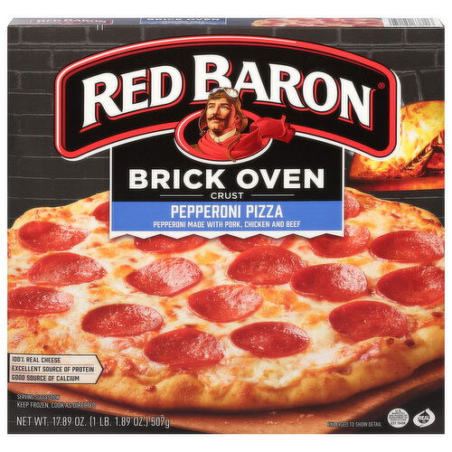 Red Baron Pizza, Pepperoni, Brick Oven Crust