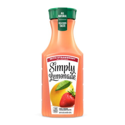 Simply Lemonade With Strawberry, All Natural Non-Gmo