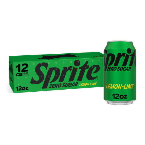 Sprite Sugar Lemon Lime Diet Soda Pop Soft Drink, 12 fl oz, 12 Fluid ounce - Zero Calorie Sprite