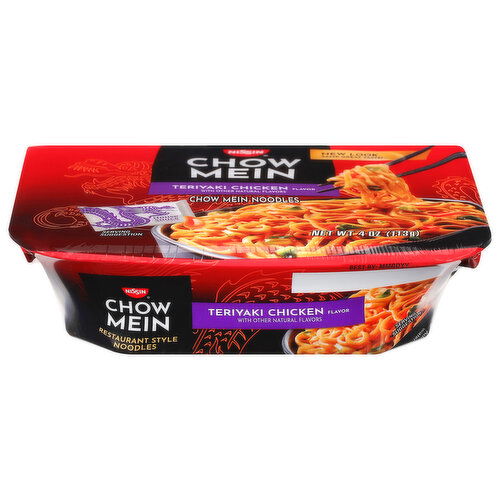 Nissin Chow Mein Noodles, Teriyaki Chicken Flavor