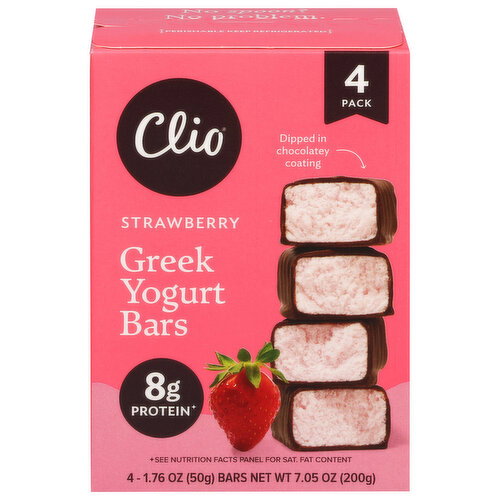 Clio Strawberry Dark Chocolate Greek Yogurt Bar Image 1 of 6
