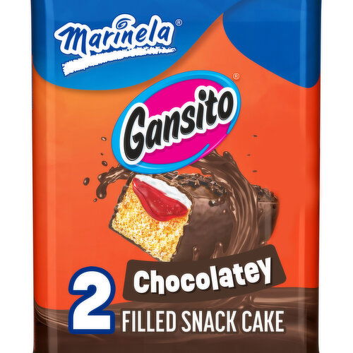 Marinela Chocolatey Filled Snack Cake, Twin Pack, 2 packs, 3.53 oz