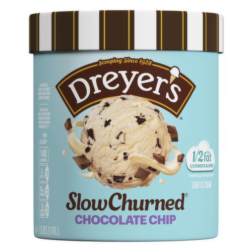 Dreyer's Frozen Dairy Dessert, Light Chocolate Chip
