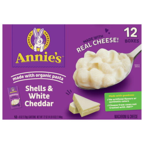 Annie's Macaroni & Cheese, Shells & White Cheddar