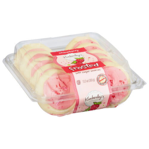 Kimberley's Cookies, Soft-Sugar, Frosted, Strawberry