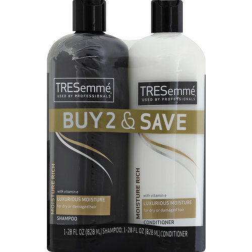 TRESemme Shampoo & Conditioner, Luxurious Moisture