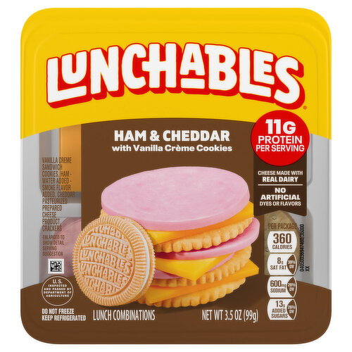 Lunchables Ham & Cheddar with Vanilla Creme Cookies Lunch Combinations Image 1 of 6
