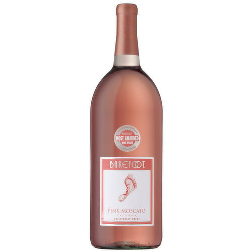 Barefoot Cellars Pink Moscato Wine 1.5L Bottle 