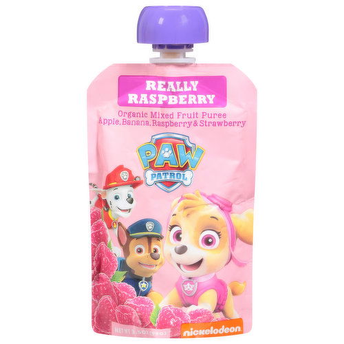 Paw Patrol Mixed Fruit Puree, Organic, Really Raspberry