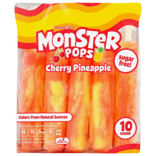 Budget Saver Sugar Free Cherry Pineapple Monster Pops Image 1 of 4