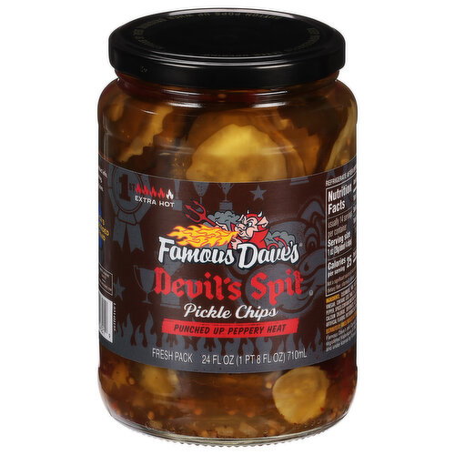 Famous Dave's Extra Hot Devil's Spit Pickle Chips Image 1 of 6