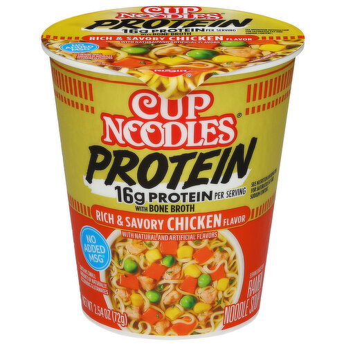 Cup Noodles Protein Rich & Savory Chicken Flavor Ramen Noodle Soup Image 1 of 6