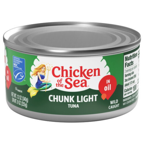 Chicken of the Sea Chunk Light Wild Caught Tuna in Oil Image 1 of 5