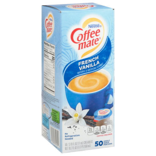 Coffee-Mate Coffee Creamer, French Vanilla, Single Serve Portions