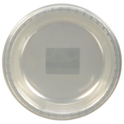 First Street Plastic Plates, Clear, 10.25 Inch