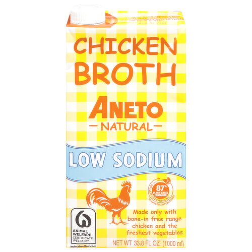Aneto Broth, Low Sodium, Natural, Chicken
